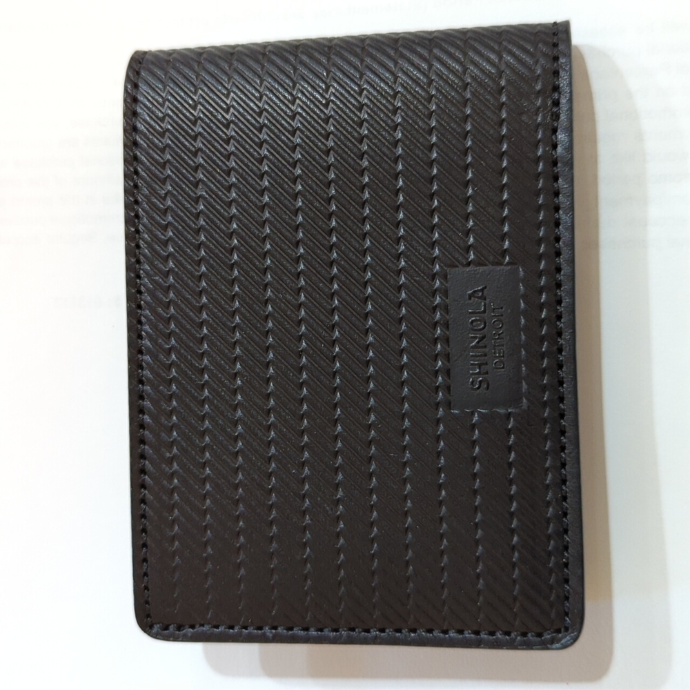 Shinola slim bifold wallet, black